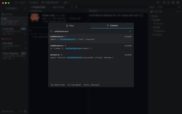 Baton content and file search