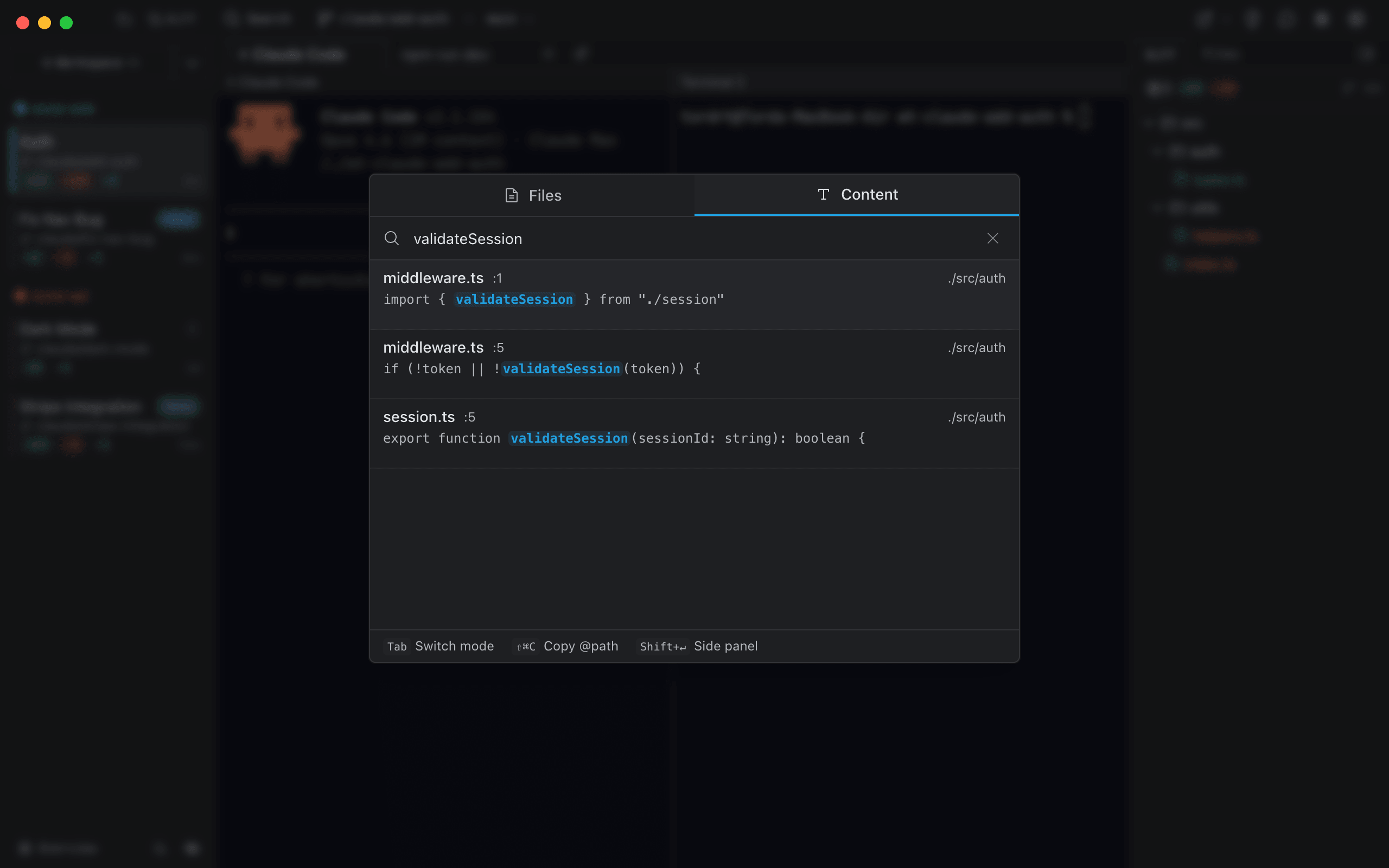 Baton content and file search